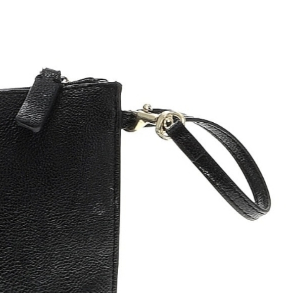 Calvin Klein Quilted Leather Wristlet (7" x 5") - Black - Picture 6 of 7